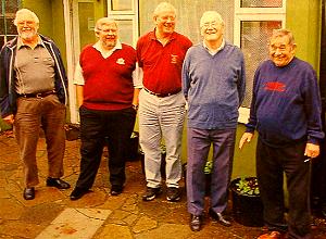 Jack Ponsford with golfing friends