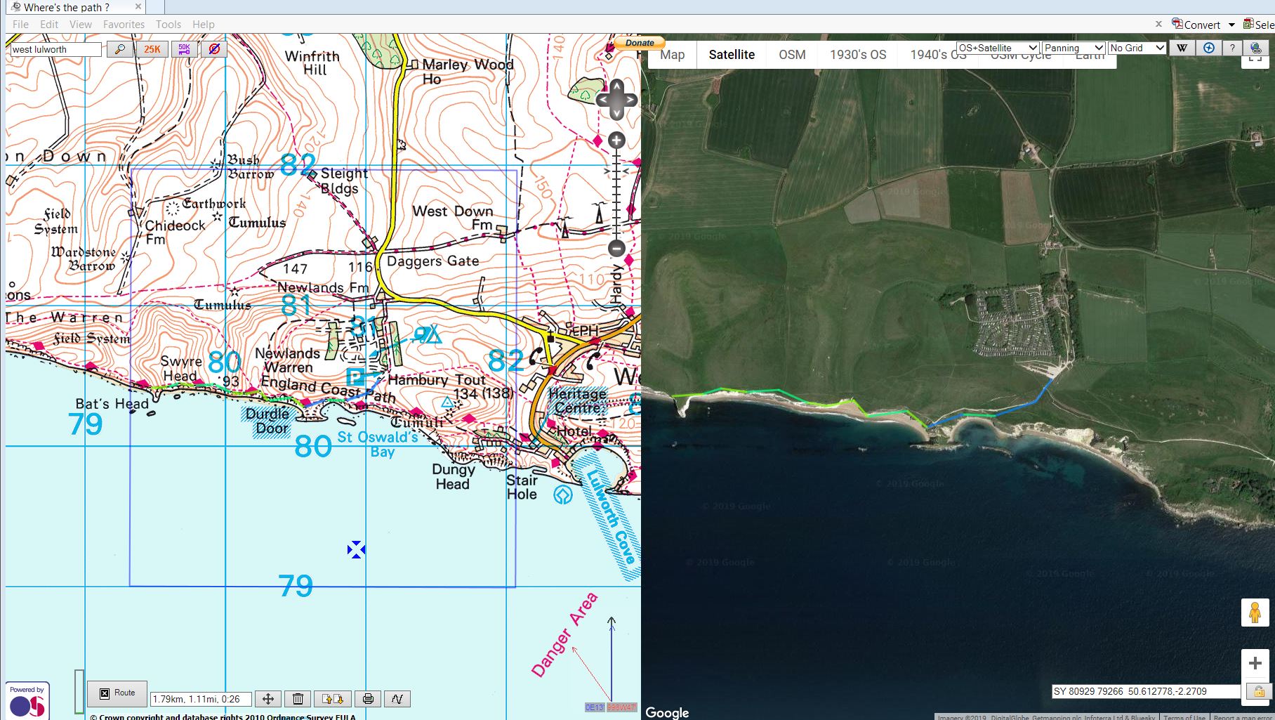 Peters maps of Lulworth