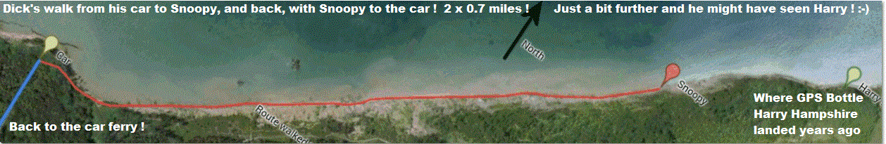 Dick's walk to rescue Snoopy