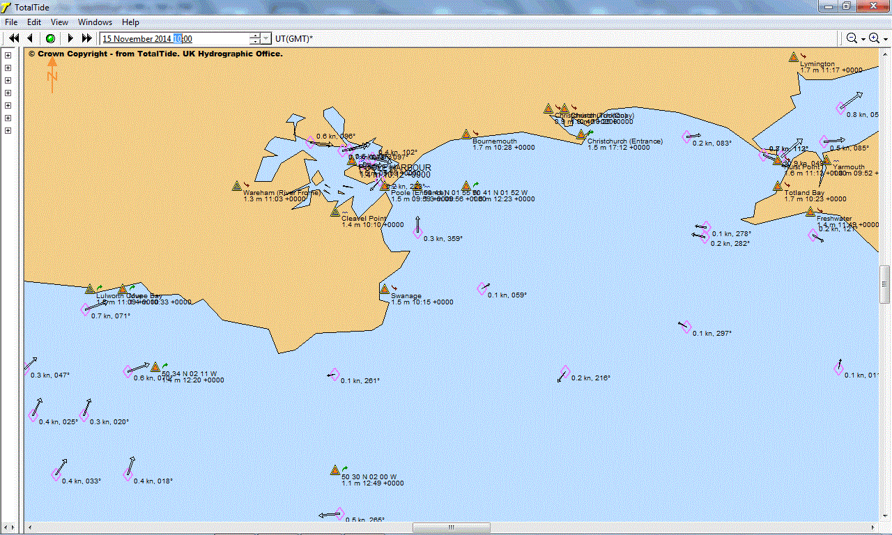 tidal current on Saturday 15th November 2014