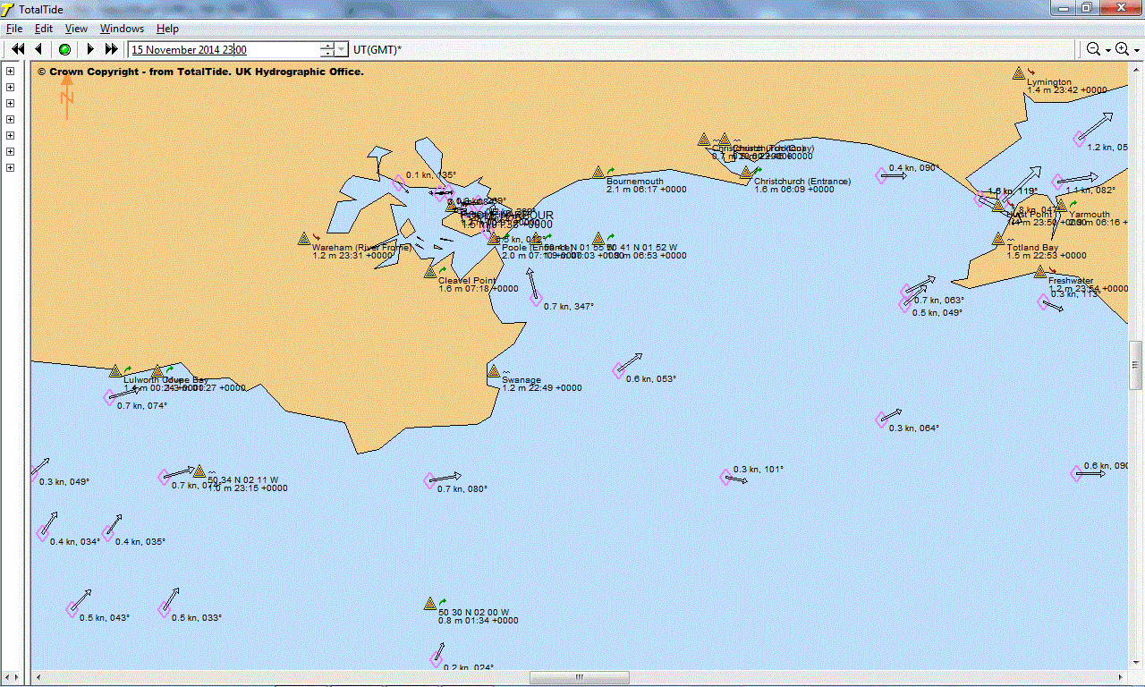 tidal current on Saturday 15th November 2014