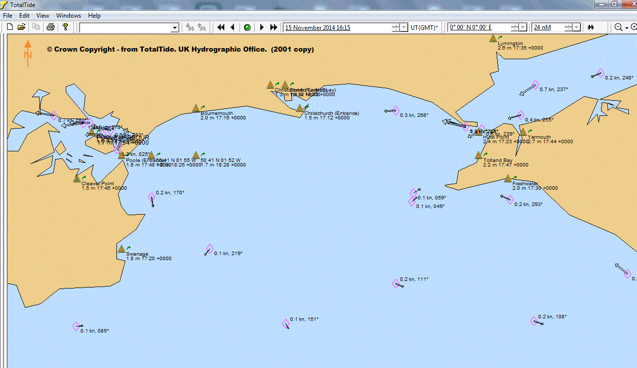 tidal current on Saturday 15th November 2014