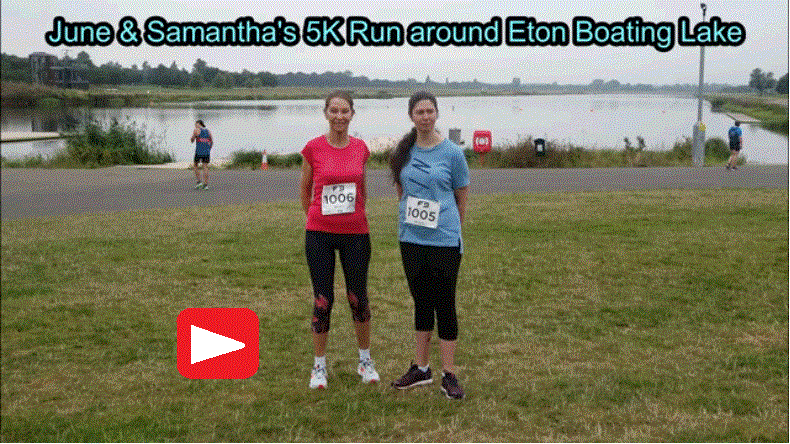 5k run around Eton Boating Lake video