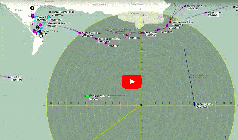 Dick's Youtube video of AIS tracks near Snoopy when his SPOT failed